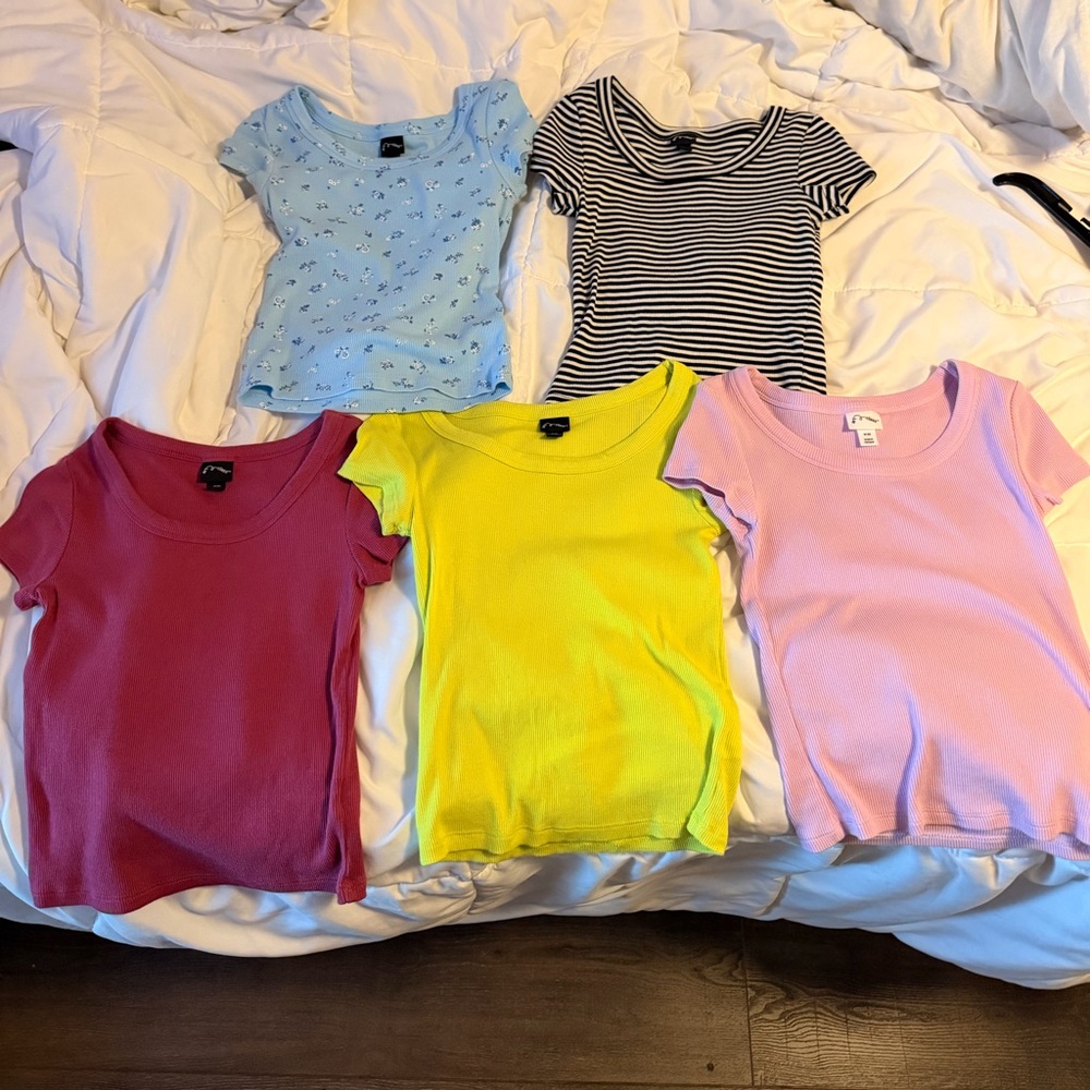 Bundle of Girls Art Class Ribbed Tees. NWOT Size M(8) MSRP for each $15